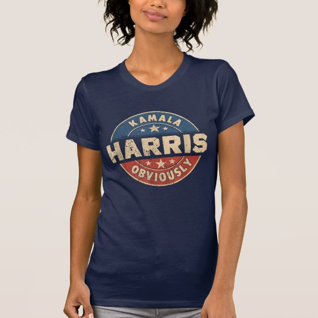 Camiseta Kamala Harris por la presidencia 2024 Obviamente (Anverso)