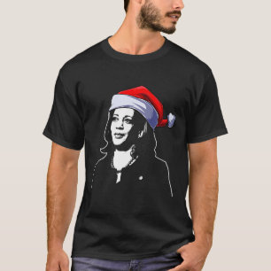 Camiseta Kamala Harris Santa Hat Funny Navidades Holiday Pa