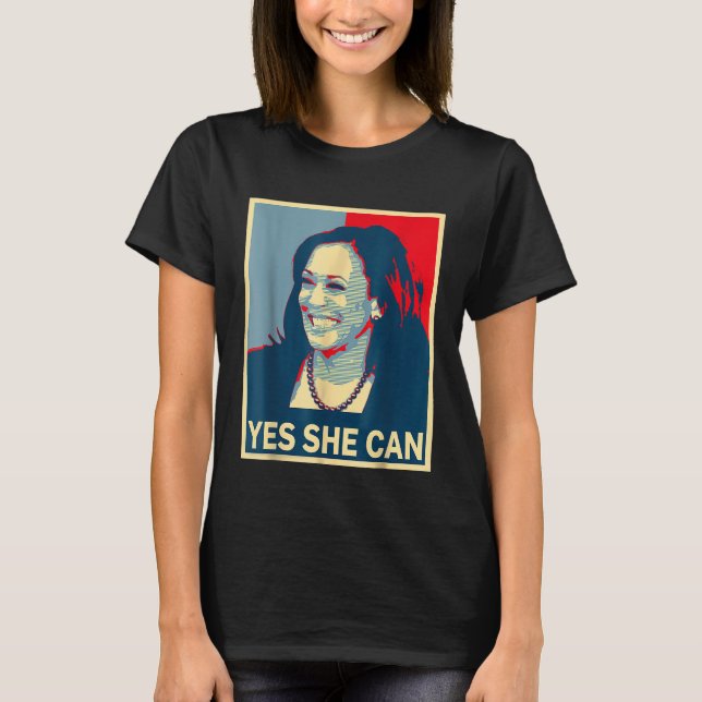 Camiseta Kamala Harris SÍ ELLA PUEDE elegir presidente para (Anverso)