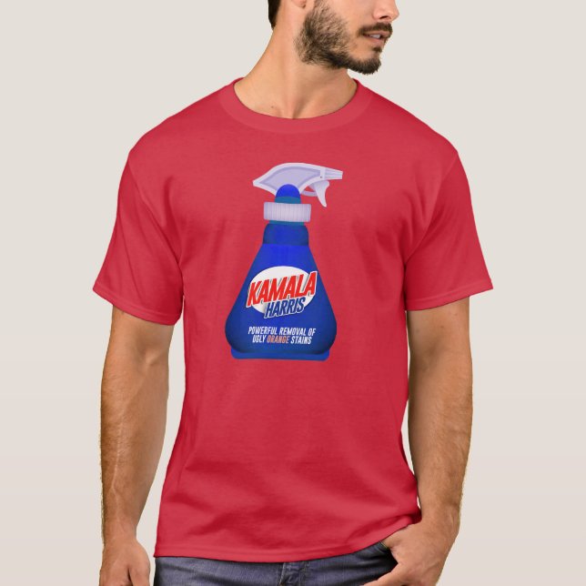 Camiseta Kamala Harris Spray Away Naranja Stains (Anverso)