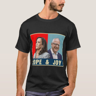 Camiseta Kamala Harris Tim Walz 2024 Esperanza Y Alegría