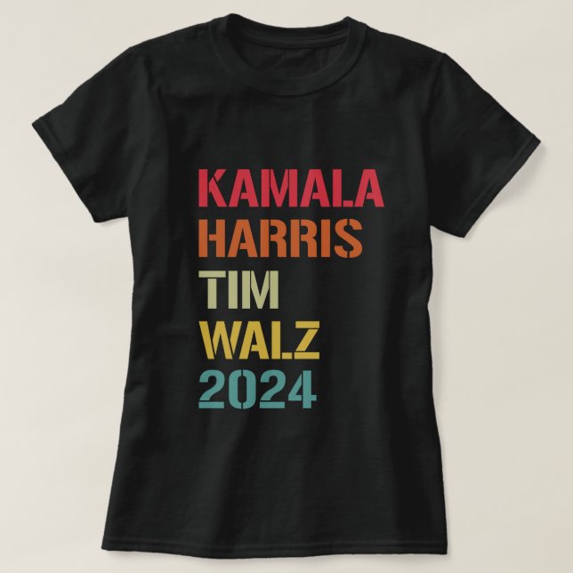 Camiseta Kamala Harris Tim Walz Waltz, Democracia electoral (Diseño del anverso)