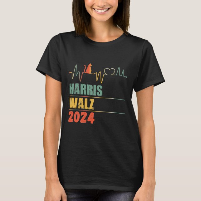 Camiseta Kamala Harris Tim Walz Waltz Harris Walz Waltz 202 (Anverso)