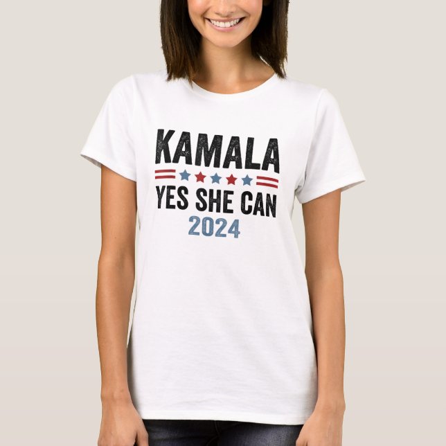 Camiseta Kamala Harris Yes Can Kamala Harris 2024 (Anverso)