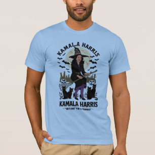 Camiseta Kamala, la Halloween de la Buena Bruja con una pol