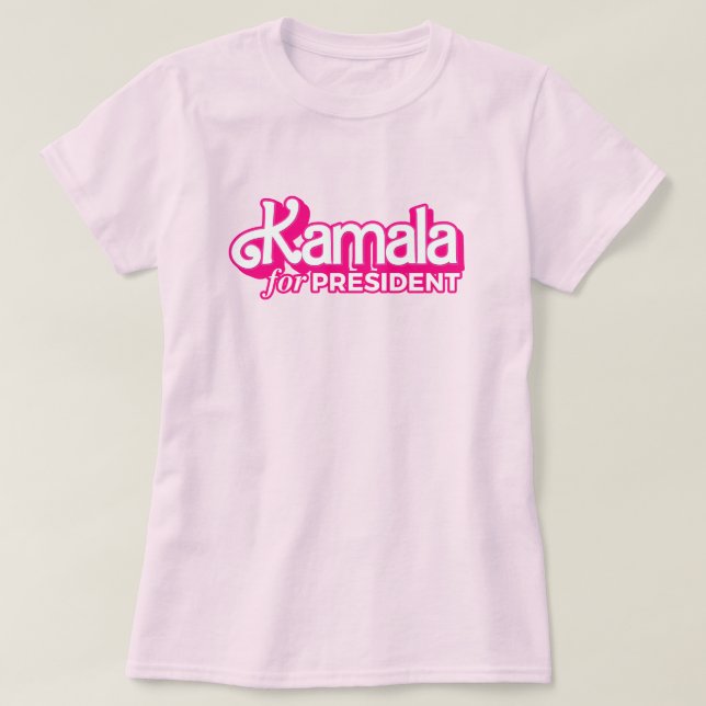 Camiseta Kamala por el estilo rosado del presidente (Diseño del anverso)