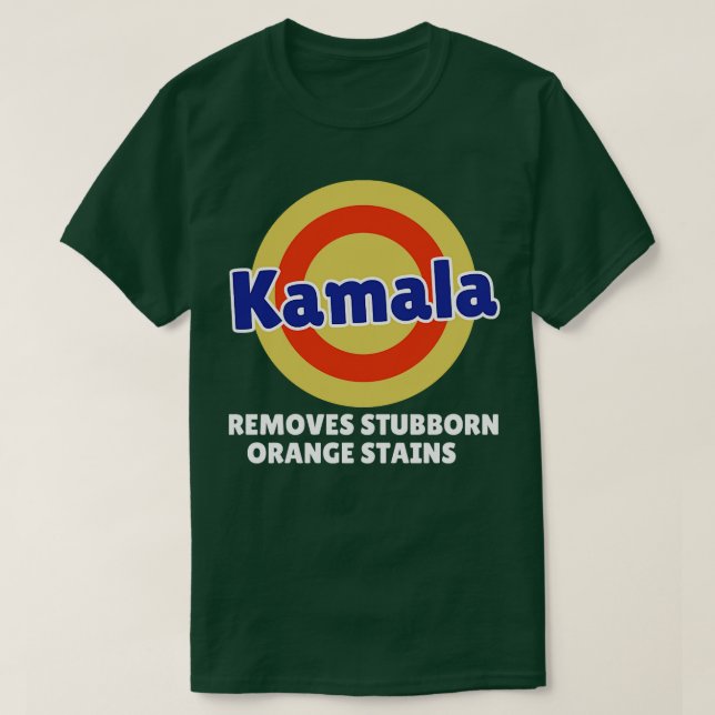 Camiseta Kamala retira a Naranja testaruda Stains Kamala 20 (Diseño del anverso)