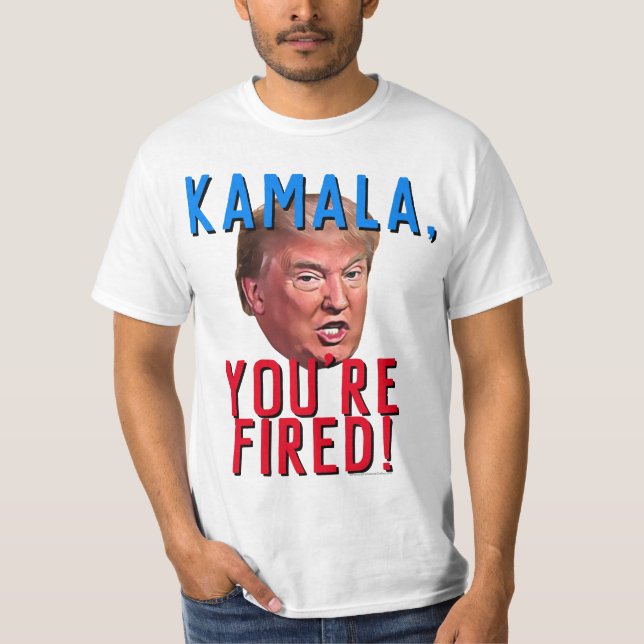 Camiseta Kamala te despiden gracioso a favor de Donald Trum (Anverso)