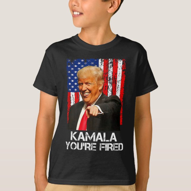 Camiseta Kamala te despiden presidente gracioso, Trump se r (Anverso)