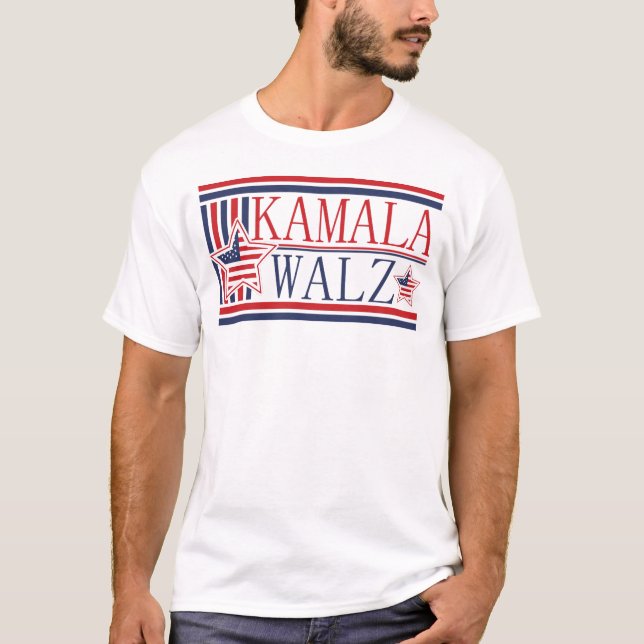 Camiseta Kamala, Walz 2024, candidatos demócratas (Anverso)
