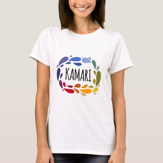 Camiseta Kamari nombre regalo colorido lindo llamado Kamari (Anverso)