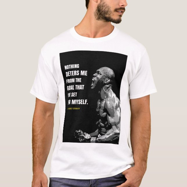 Camiseta Kamaru Usman quotes T-Shirt (Anverso)
