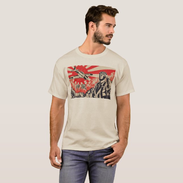 Camiseta Kamikaze A6M Zero (Anverso completo)