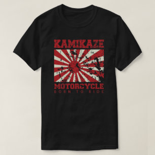 Camiseta Kamikaze   Sol emergente   Japón   Oscura