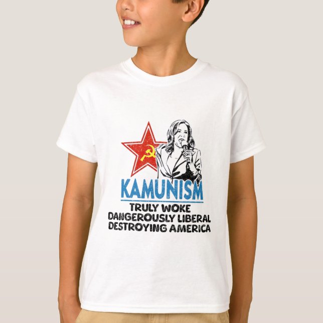 Camiseta Kammunismo contra Kamala Voto Trump 2024 Divertido (Anverso)