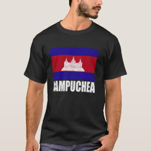 Camiseta Kampuchea Flag Grunge Vintage Souvenir Camboya