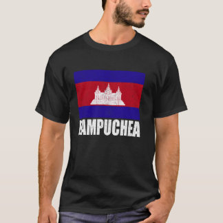 Camiseta Kampuchea Flag Grunge Vintage Souvenir Camboya