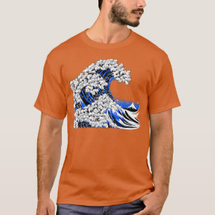 Camiseta Kanagawa Cat Wave Black