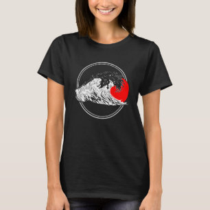 Camiseta Kanagawa Japón Gran Ola de la Luna Roja