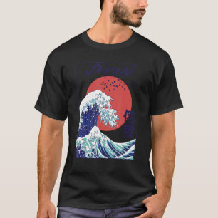 Camiseta Kanagawa japonés retro gran ola Japón