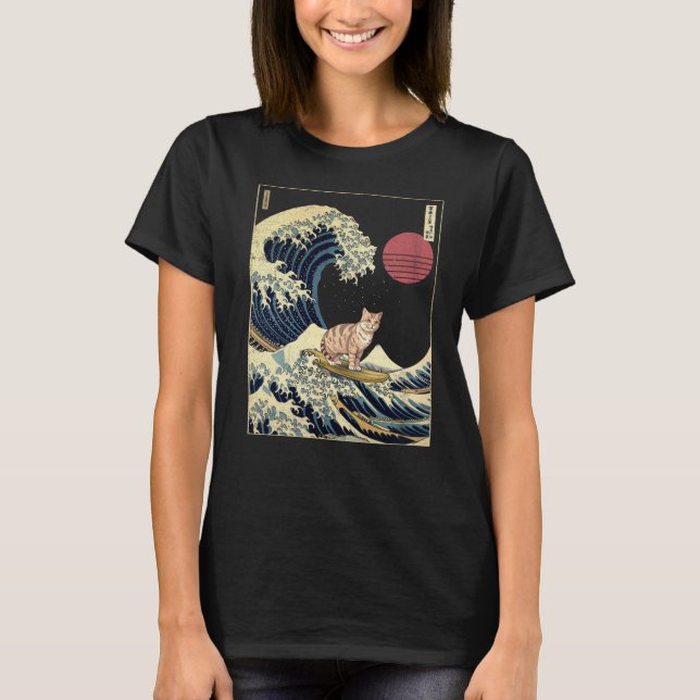 Camiseta Kanagawa Wave Funny Surf An (Anverso)