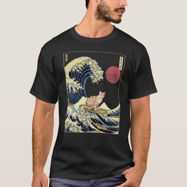 Camiseta Kanagawa Wave Funny Surf An (Anverso)