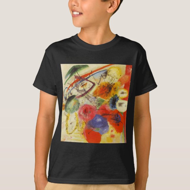 Camiseta Kandinsky Black Strokes Resumen de pintura (Anverso)