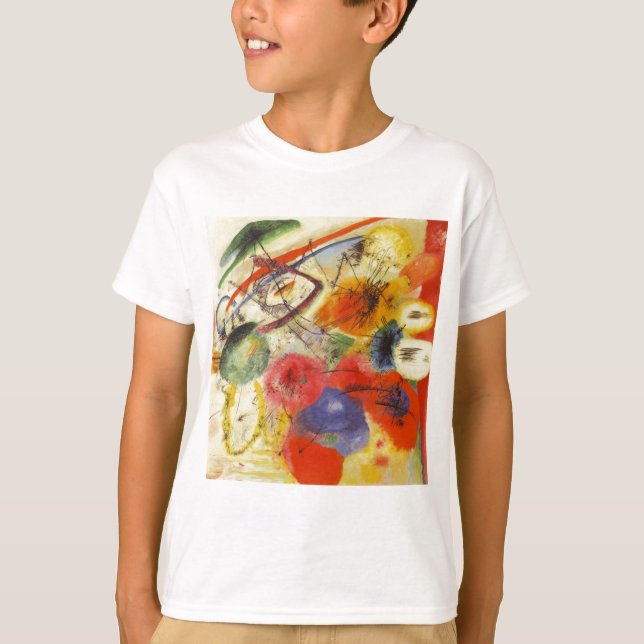 Camiseta Kandinsky Black Strokes Resumen de pintura (Anverso)
