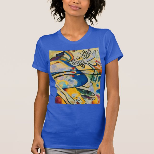 Camiseta Kandinsky Composition IV Resumen Arte Azul Real (Anverso)
