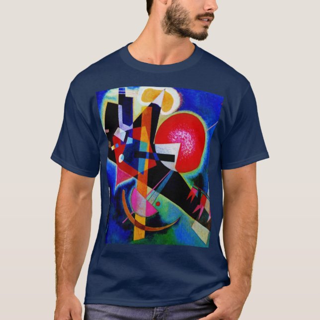 Camiseta Kandinsky con azul de la Marina de los Abstractos (Anverso)