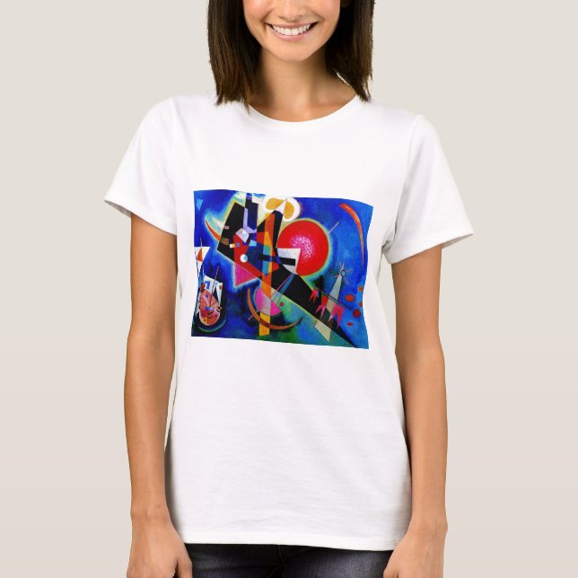 Camiseta Kandinsky con pintura abstracta azul (Anverso)