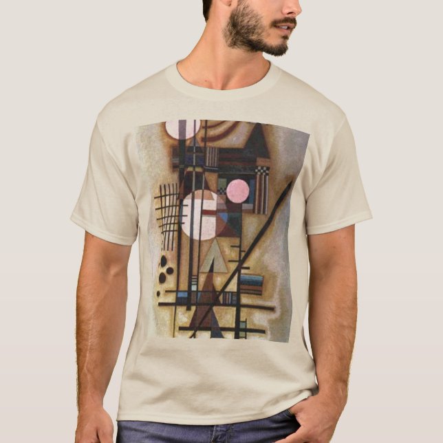 Camiseta Kandinsky Construcción Sofocada Resumen Arena de A (Anverso)