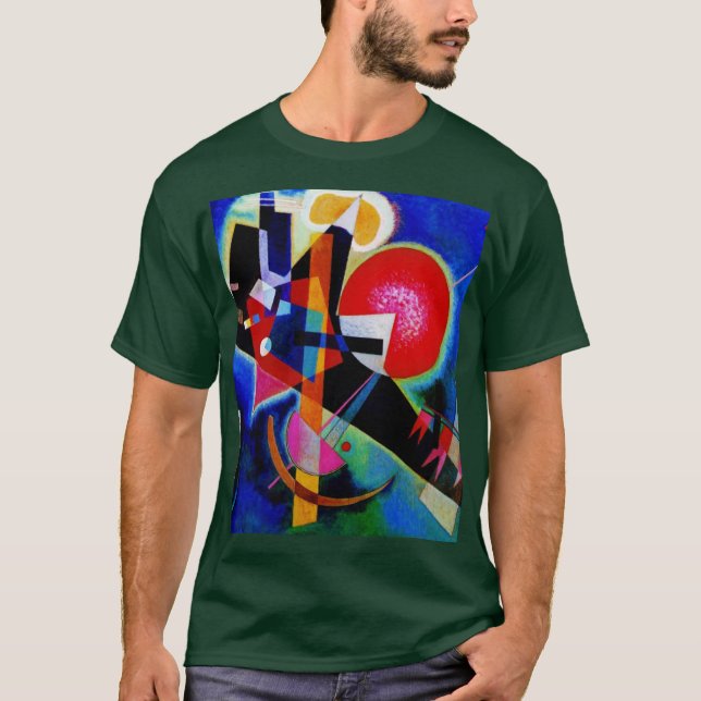 Camiseta Kandinsky en un bosque de pintura abstracta azul (Anverso)