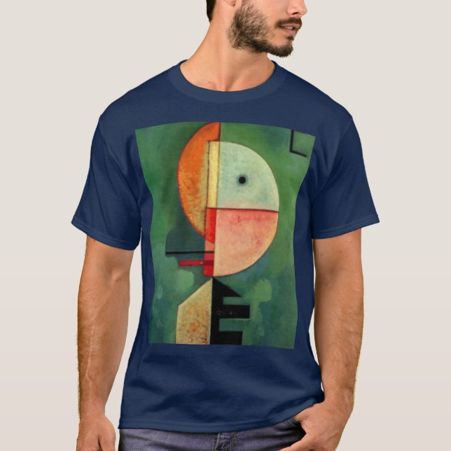 Camiseta Kandinsky hacia arriba Resumen Pintando azul a la  (Anverso)