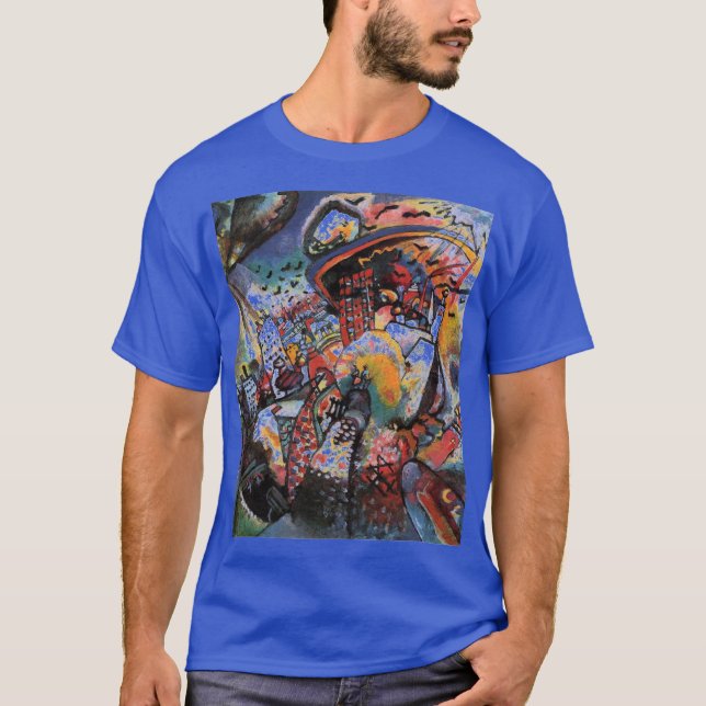 Camiseta Kandinsky Moscú I Cityscape Resumen Profundo Royal (Anverso)