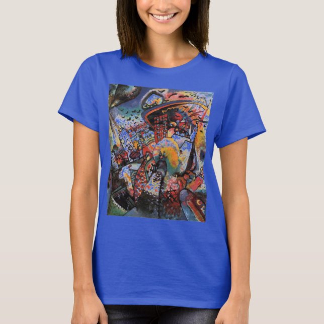 Camiseta Kandinsky Moscú I Cityscape Resumen Profundo Royal (Anverso)