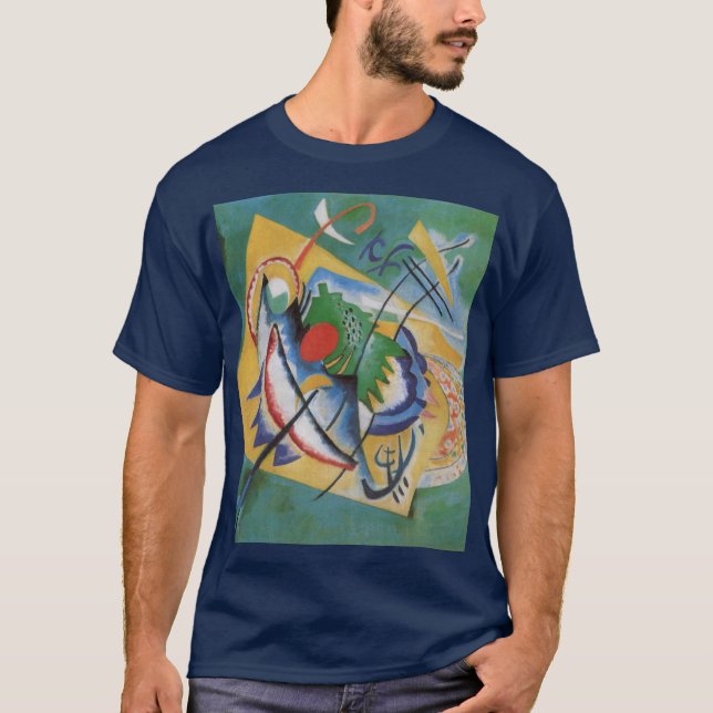Camiseta Kandinsky Rojo Oval Resumen Amarillo Verde Azul (Anverso)