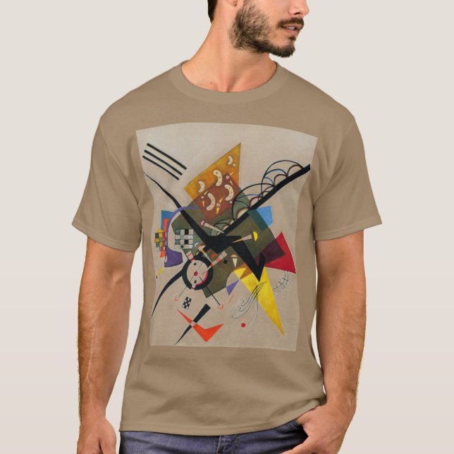 Camiseta Kandinsky Sobre La Pintura De Dos Abstractos Blanc (Anverso)