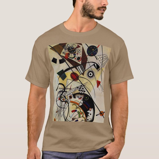 Camiseta Kandinsky Transversal Línea Ininterrumpida Pebble (Anverso)