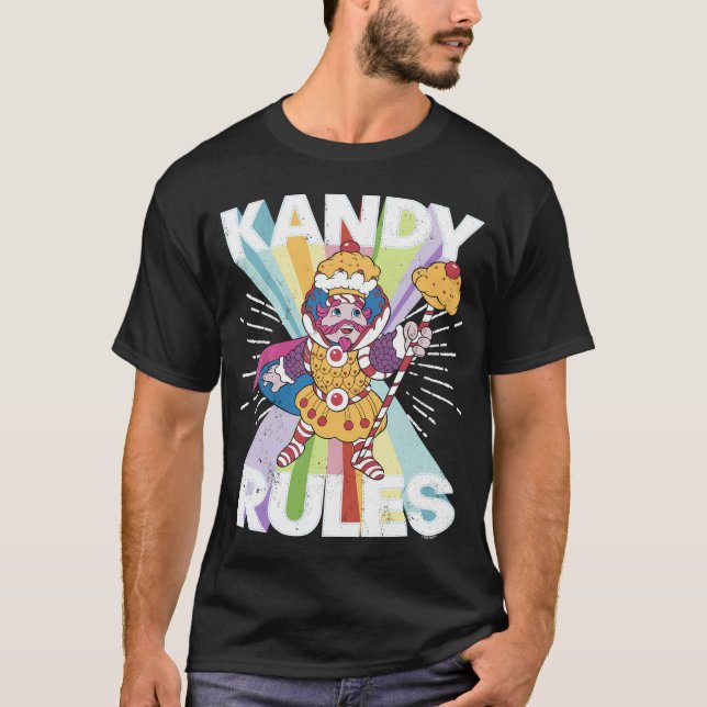 Camiseta Kandy Land Kandy gobierna el Rey arcoiris Kandy (Anverso)