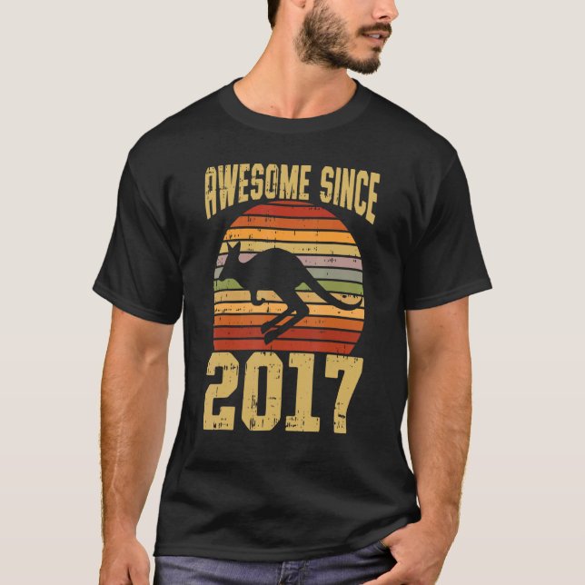 Camiseta Kangaroo asombroso desde 2017 5° cumpleaños 5 años (Anverso)