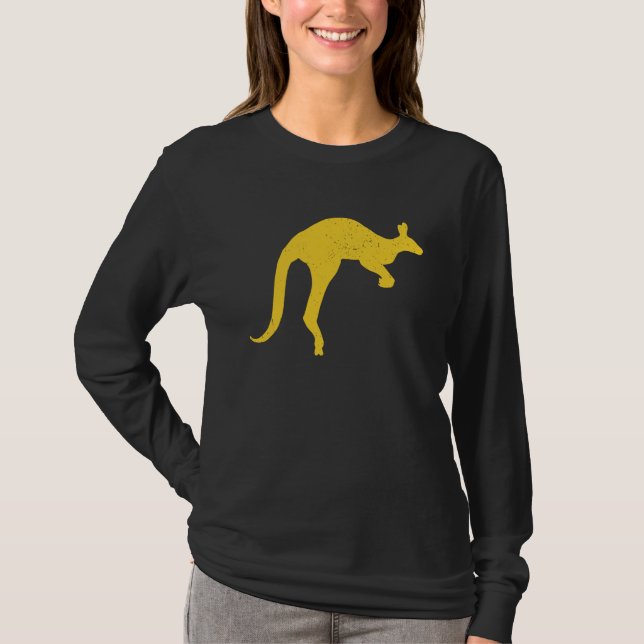 Camiseta Kangaroo Aussie Australia Roo Yellow Kangaroo (Anverso)