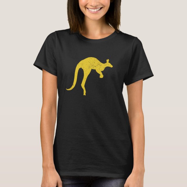 Camiseta Kangaroo Aussie Australia Roo Yellow Kangaroo (Anverso)
