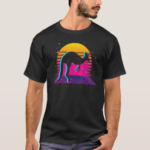 Camiseta Kangaroo de vaporwave retro