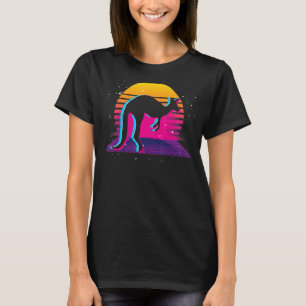 Camiseta Kangaroo de vaporwave retro