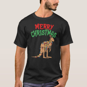 Camiseta Kangaroo Ilustra Australia Feliz Navidad Pj Match
