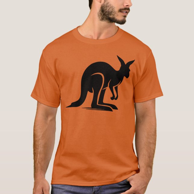 Camiseta Kangaroo Landscapes Australias Animal Motif vintag (Anverso)