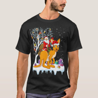 Camiseta Kangaroo Lover Xmas Regalo Santa Riding Kangaroo C