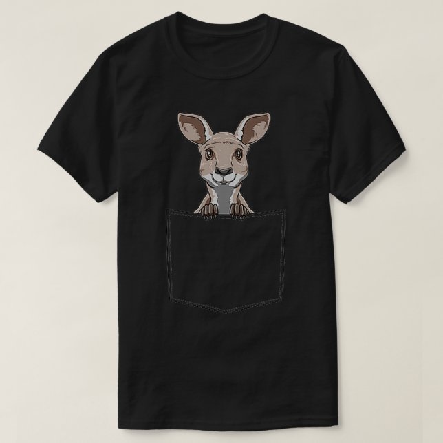 Camiseta Kangaroo Pocket Kangaroo En Pocket Kangaroo Peekin (Diseño del anverso)