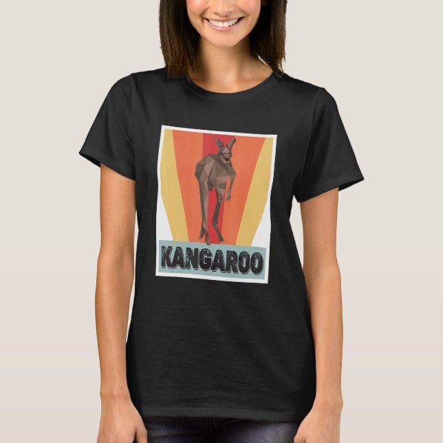 Camiseta Kangaroo Retro Australia Marsupials Kangar (Anverso)